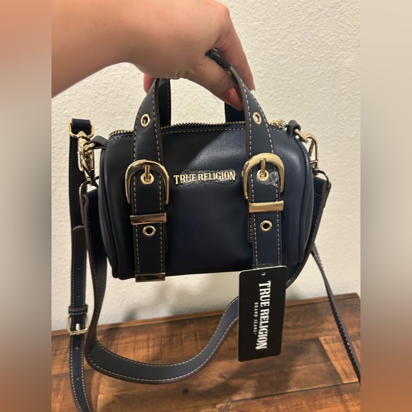 True Religion Dark Blue Mini Satchel - Picture 6 of 7